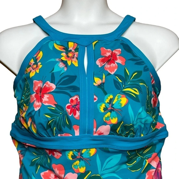 Land's End Women's Plus Size Floral One-Piece Swimsuit. Sz: 16DD - Picture 2 of 11